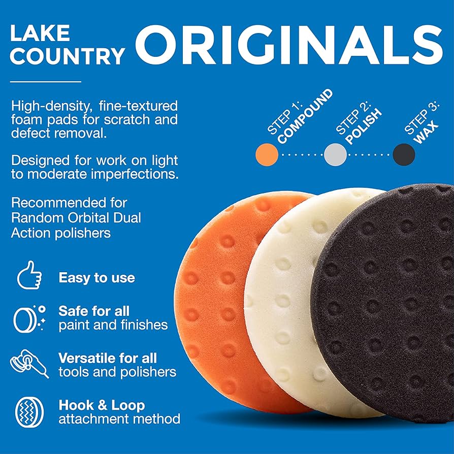 LAKE COUNTRY SDO ORANGE POLISHING PAD w/CCS